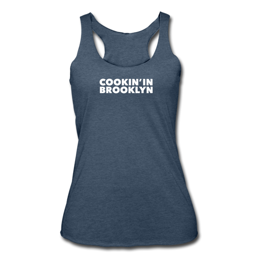 Women’s Tri-Blend Racerback Tank - heather navy