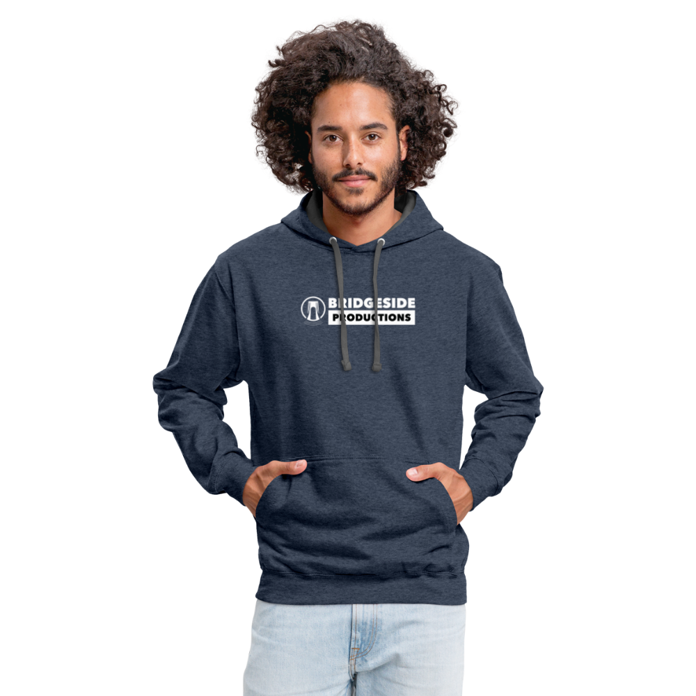 Bridgeside Productions Contrast Hoodie - indigo heather/asphalt