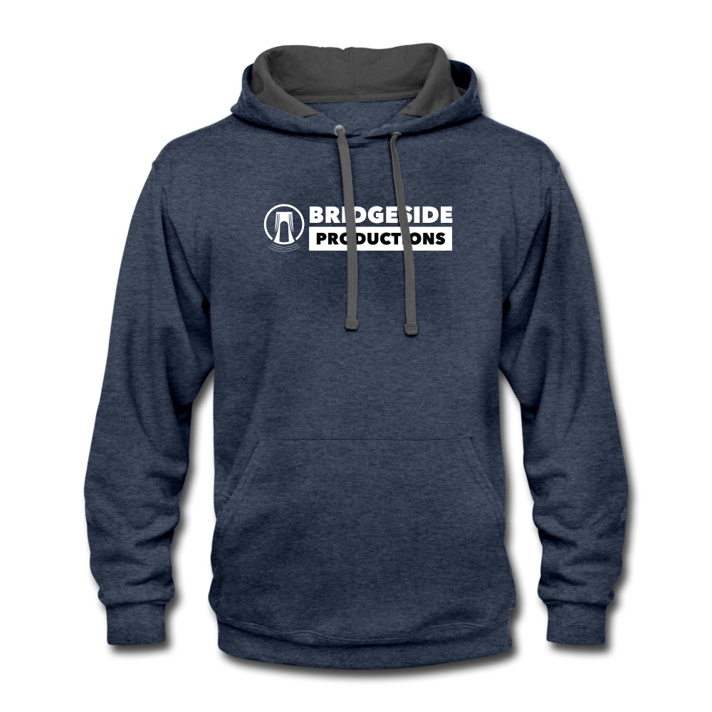 Bridgeside Productions Contrast Hoodie - indigo heather/asphalt