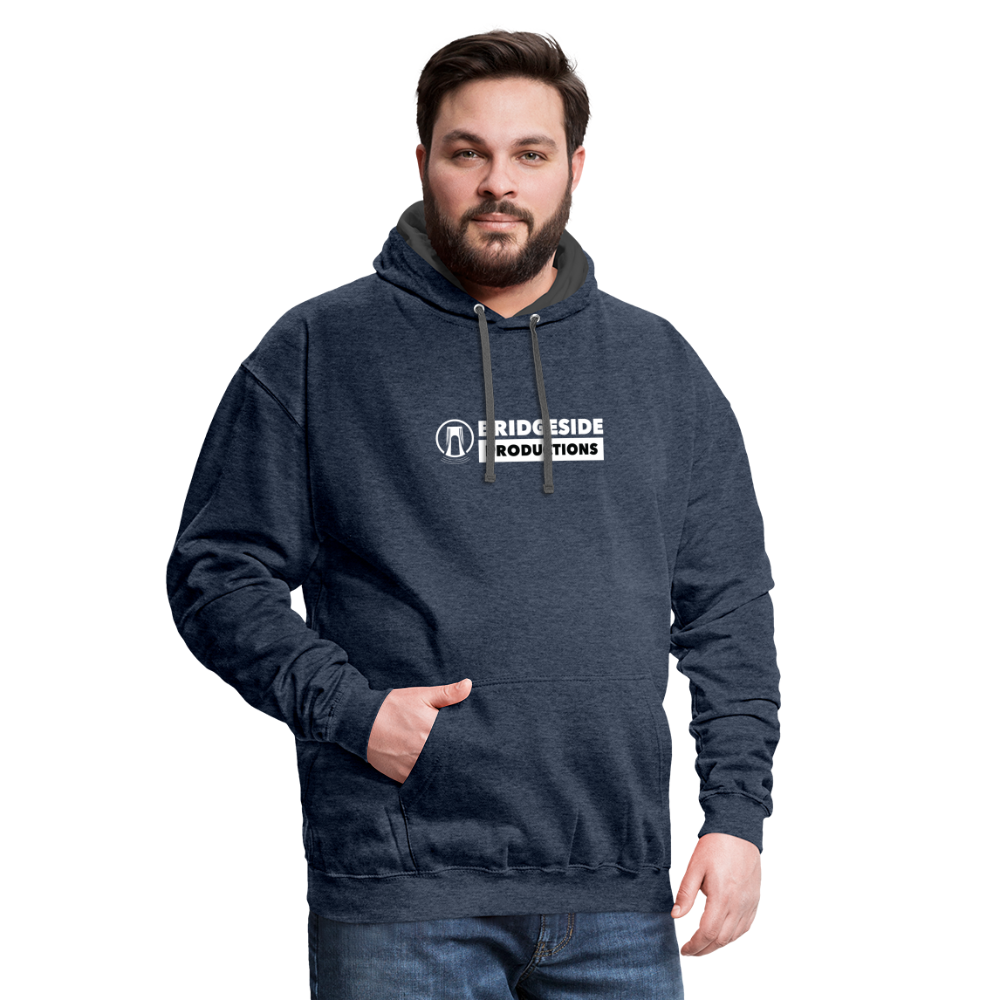 Bridgeside Productions Contrast Hoodie - indigo heather/asphalt