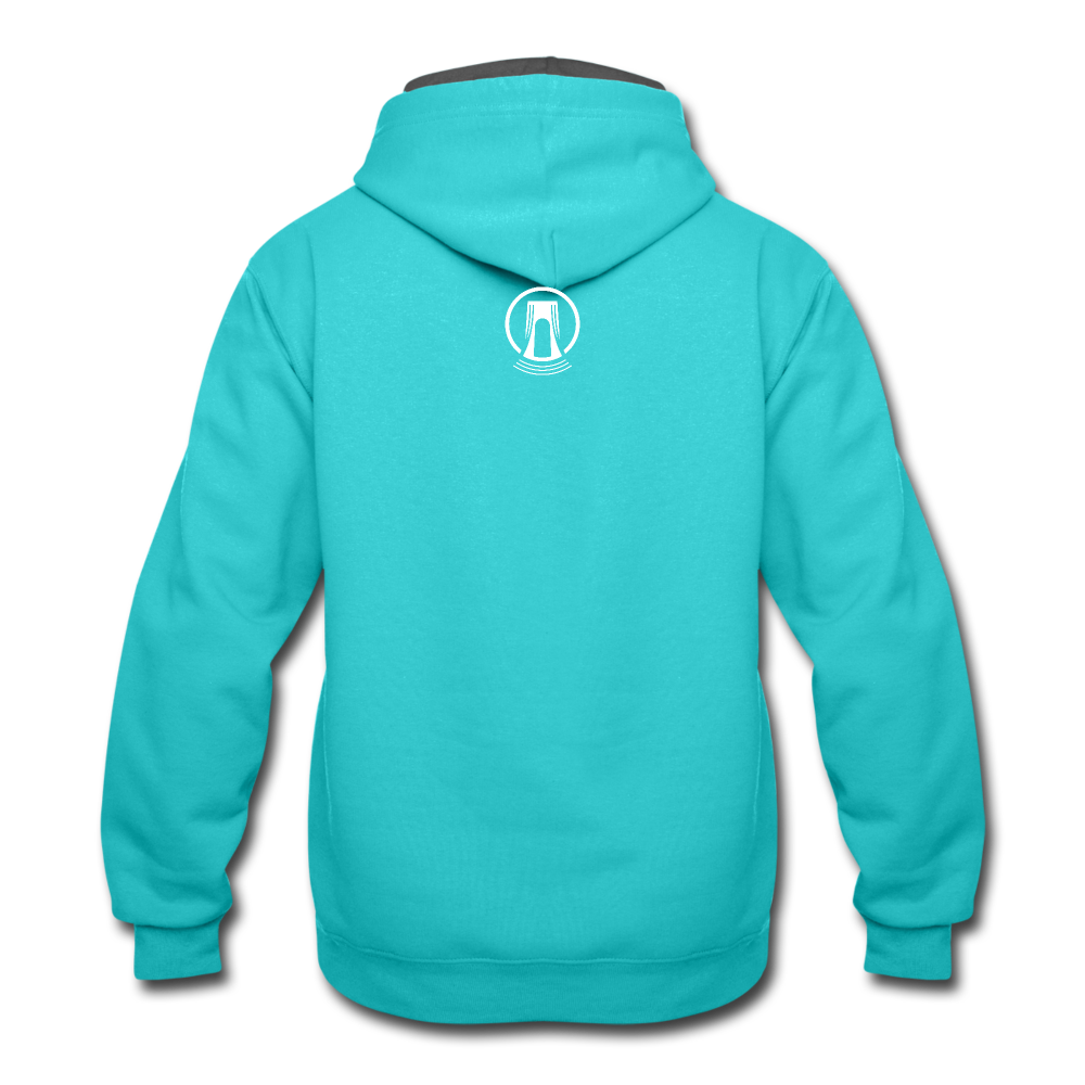 Bridgeside Productions Contrast Hoodie - scuba blue/asphalt
