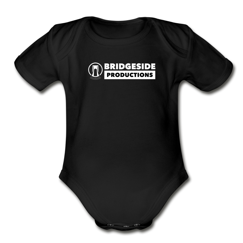 Bridgeside Productions Organic Short Sleeve Baby Bodysuit - black