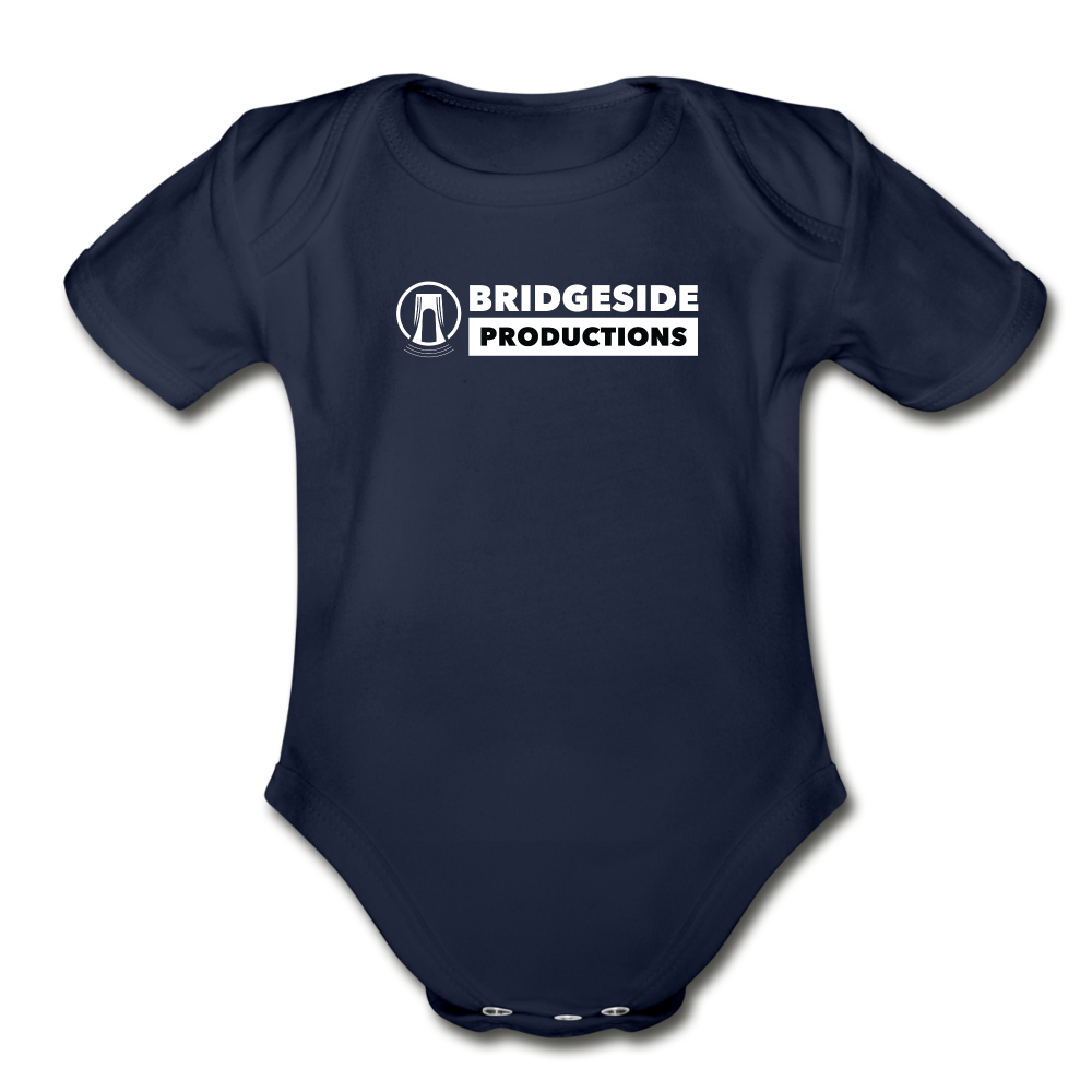 Bridgeside Productions Organic Short Sleeve Baby Bodysuit - dark navy