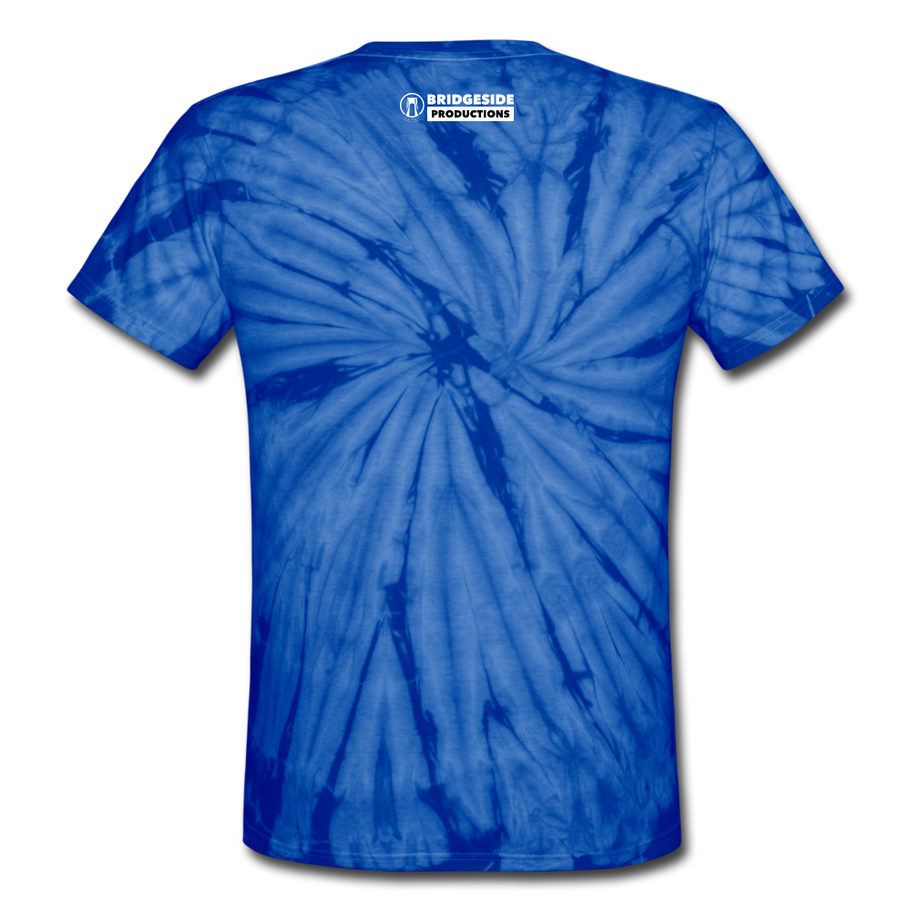 Bridgeside Productions Unisex Tie Dye T-Shirt - spider blue