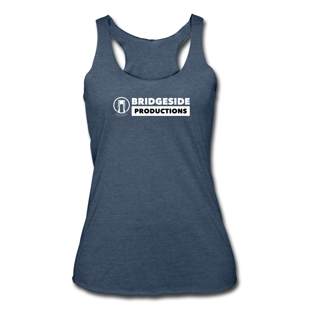 Bridgeside Productions Women’s Tri-Blend Racerback Tank - heather navy