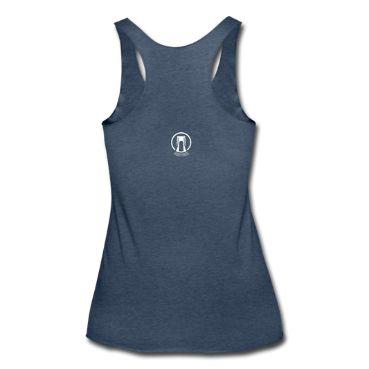 Pick 'Em Women’s Tri-Blend Racerback Tank - heather navy
