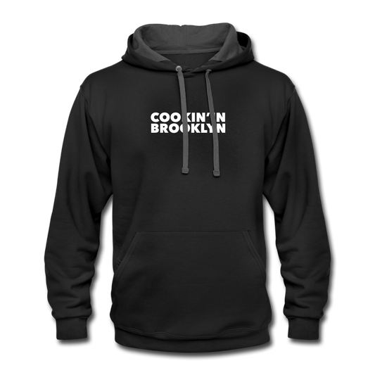 Cookin' in Brooklyn Contrast Hoodie - black/asphalt