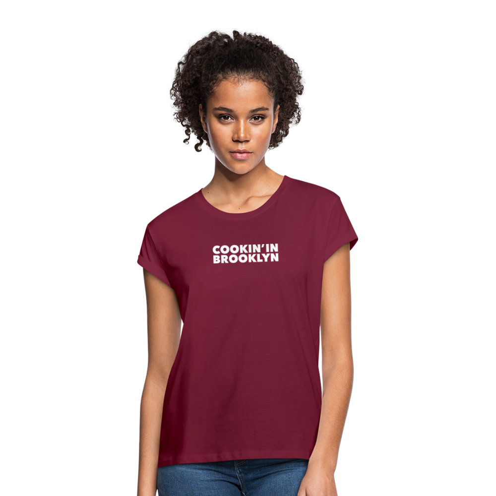 Women's Relaxed Fit T-Shirt - burgundy