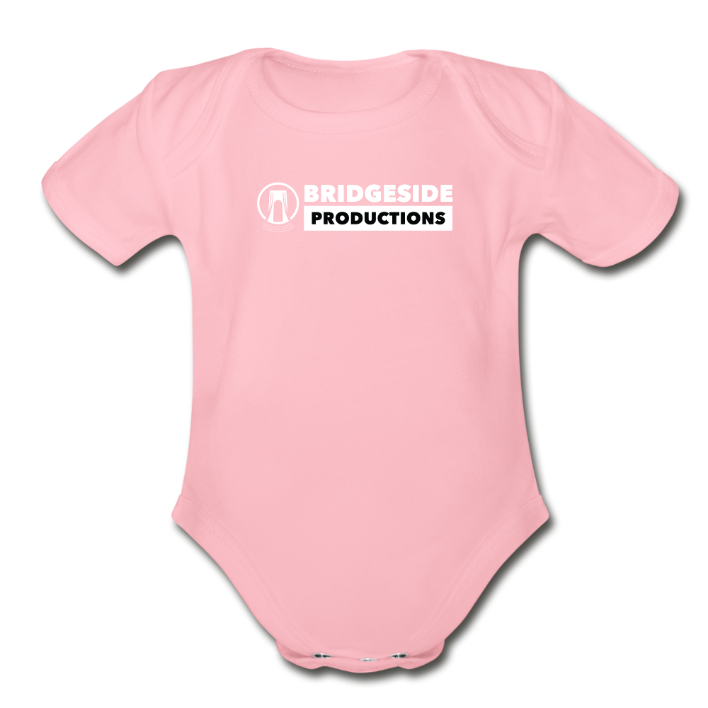 Bridgeside Productions Organic Short Sleeve Baby Bodysuit - light pink