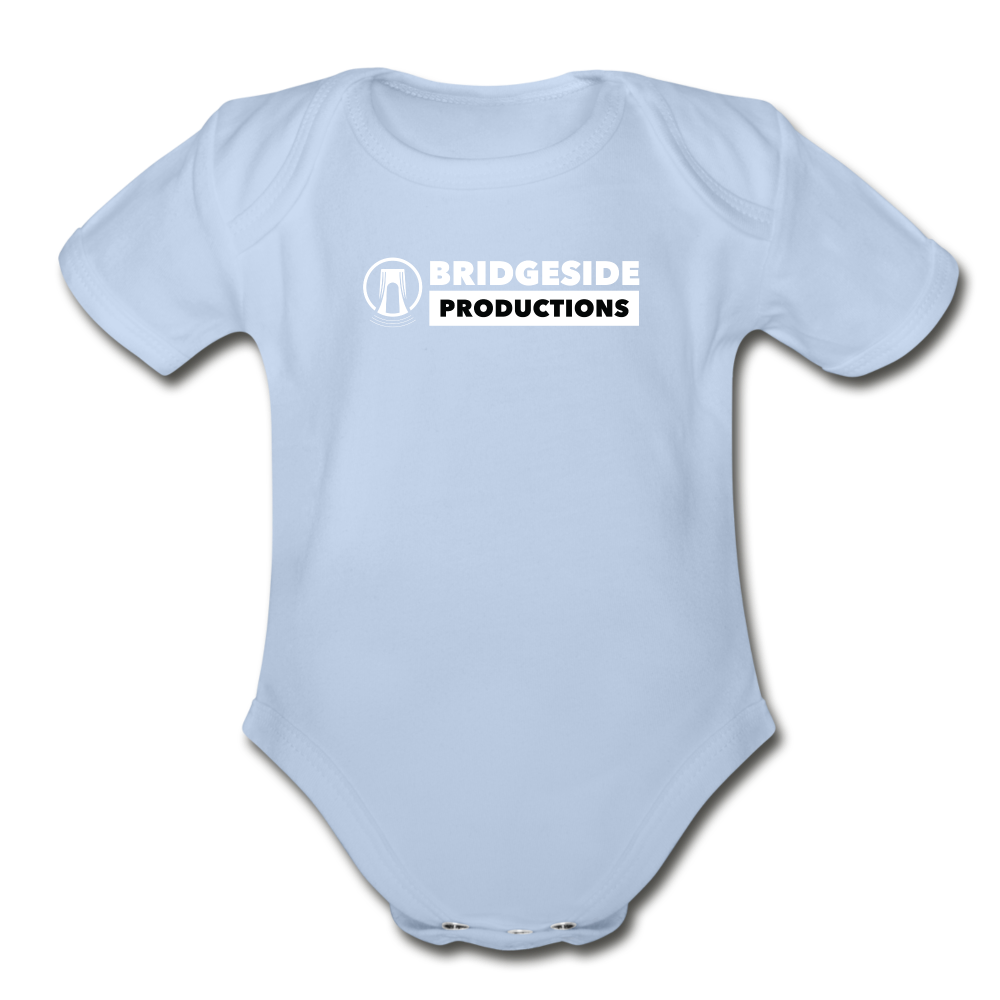 Bridgeside Productions Organic Short Sleeve Baby Bodysuit - sky