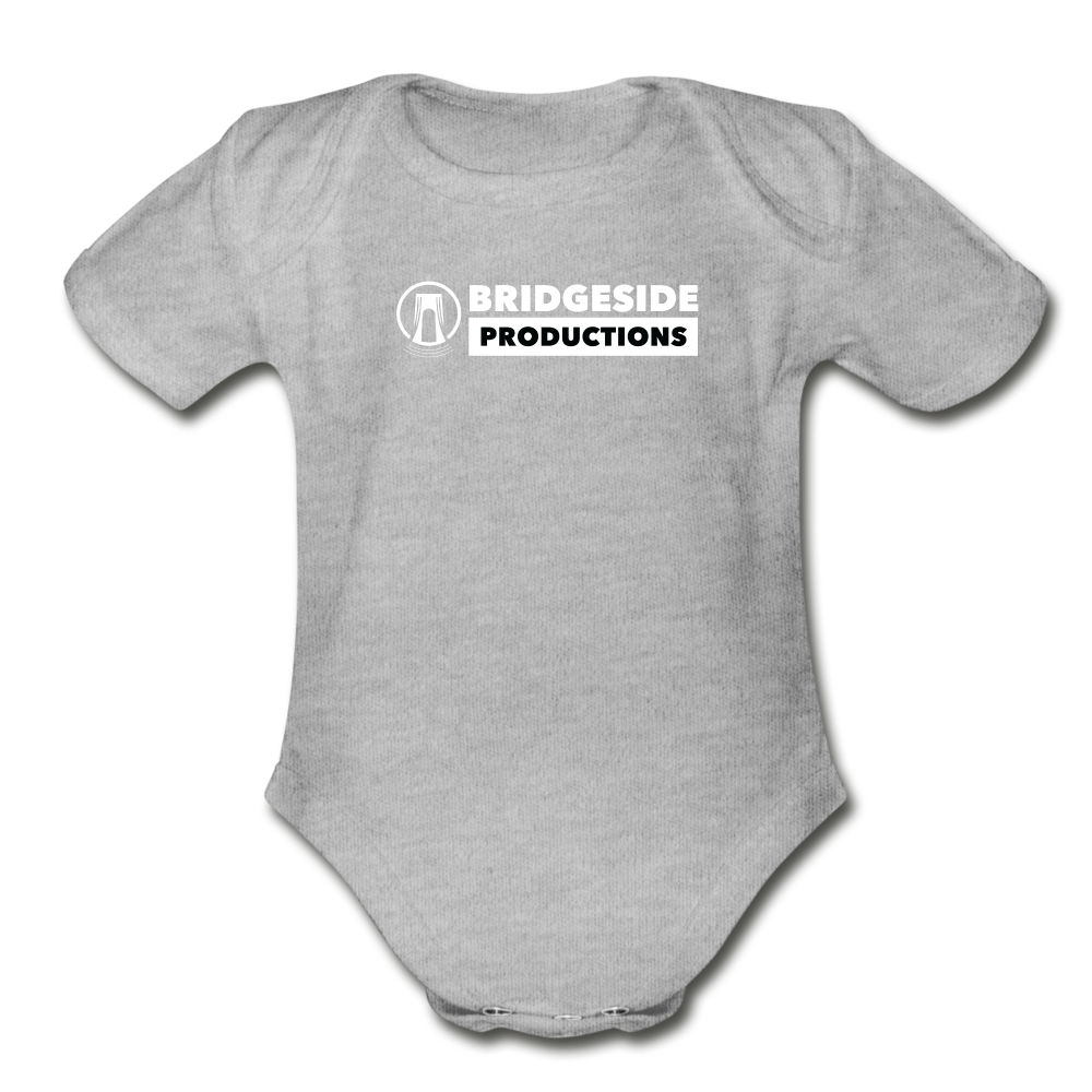 Bridgeside Productions Organic Short Sleeve Baby Bodysuit - heather grey