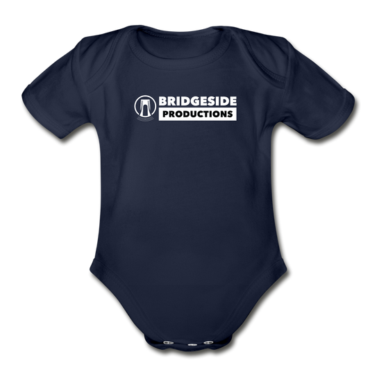 Bridgeside Productions Organic Short Sleeve Baby Bodysuit - dark navy