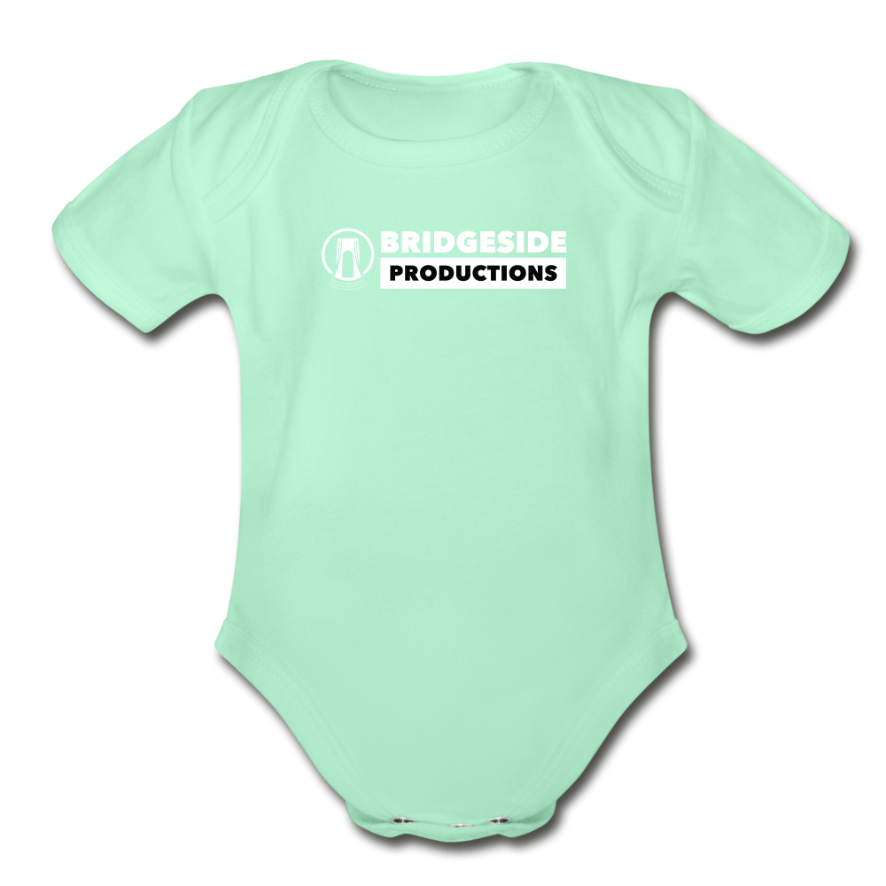 Bridgeside Productions Organic Short Sleeve Baby Bodysuit - light mint