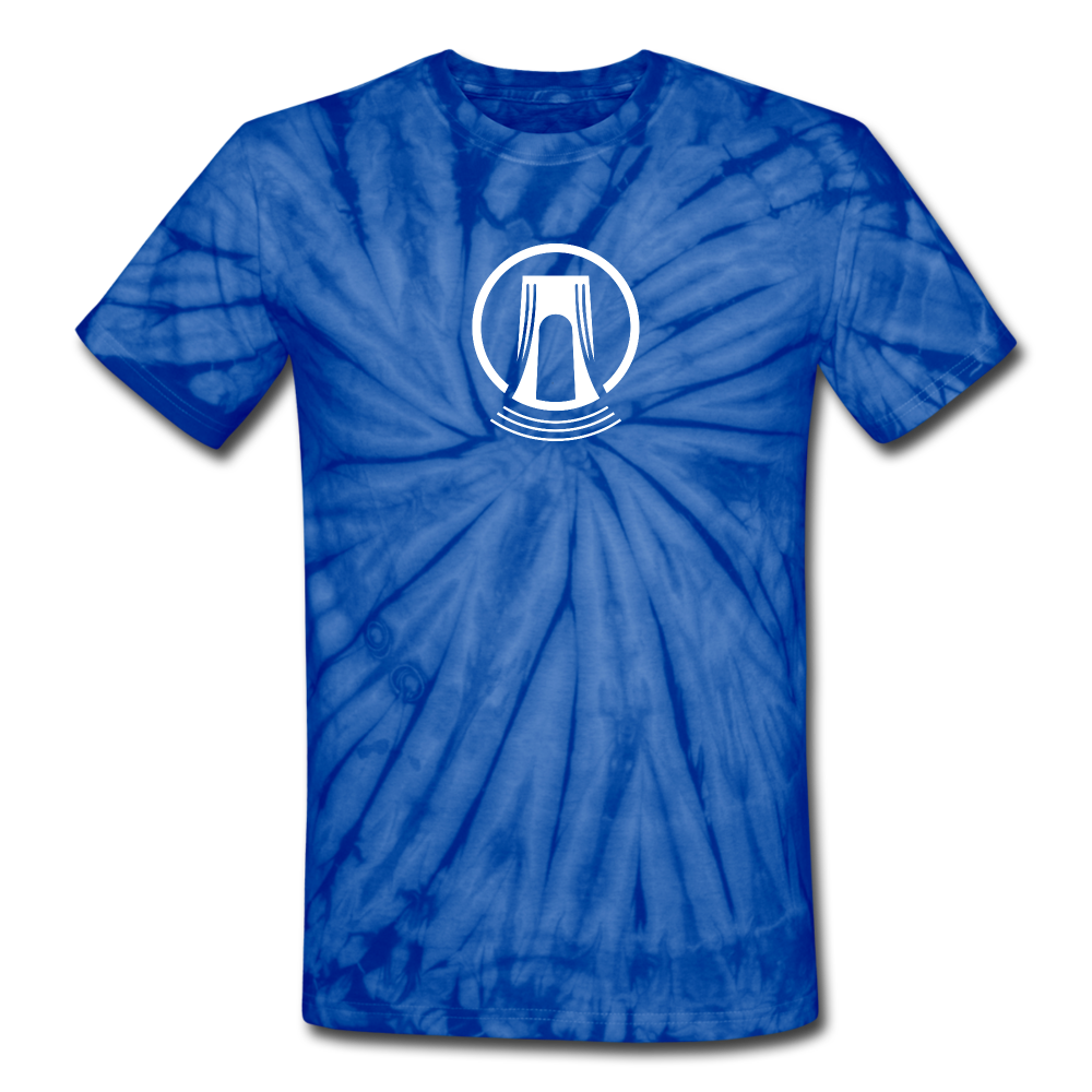 Bridgeside Productions Unisex Tie Dye T-Shirt - spider blue