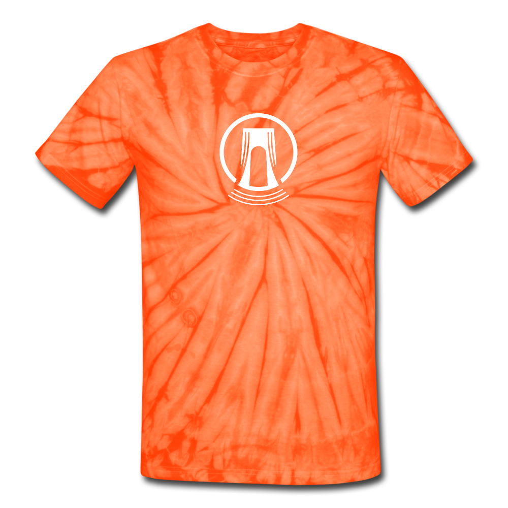 Bridgeside Productions Unisex Tie Dye T-Shirt - spider orange
