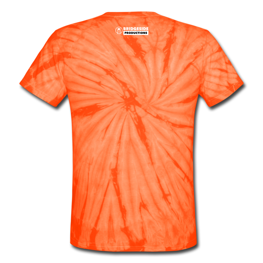 Bridgeside Productions Unisex Tie Dye T-Shirt - spider orange
