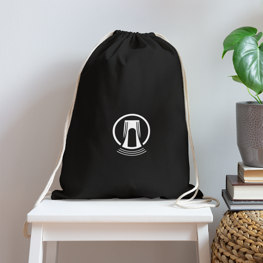 Bridgeside Cotton Drawstring Bag - black