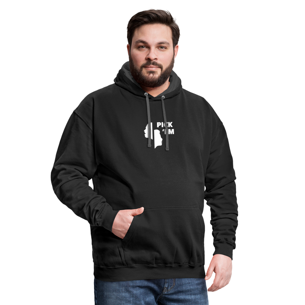 Pick 'Em Contrast Hoodie - black/asphalt