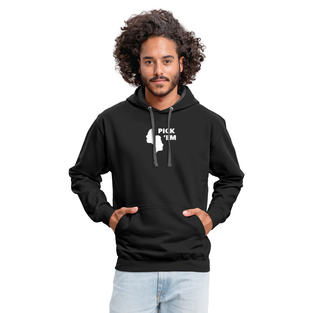 Pick 'Em Contrast Hoodie - black/asphalt