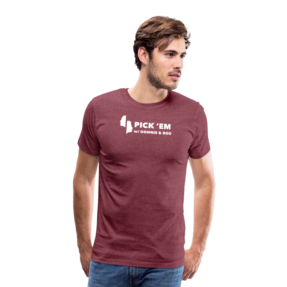 Pick 'Em Men's Premium T-Shirt - heather burgundy