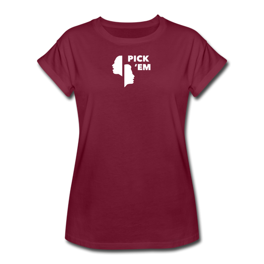 Pick 'Em Women's Relaxed Fit T-Shirt - burgundy