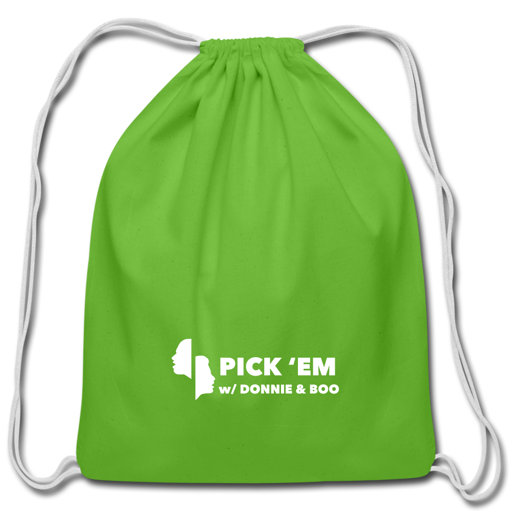 Pick 'Em Cotton Drawstring Bag - clover