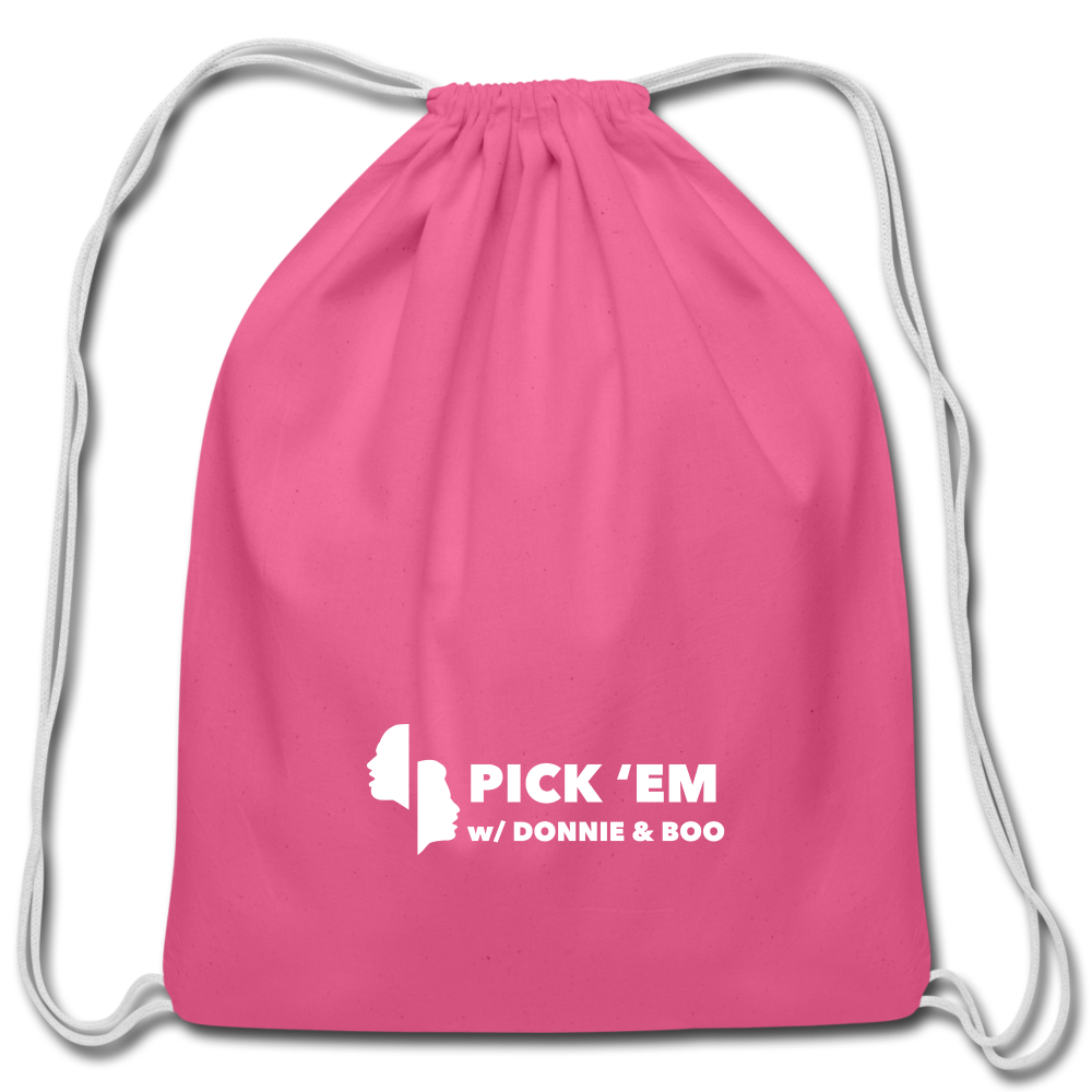 Pick 'Em Cotton Drawstring Bag - pink