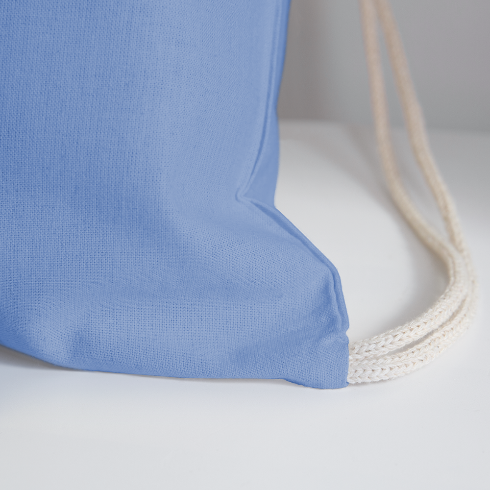 Pick 'Em Cotton Drawstring Bag - carolina blue