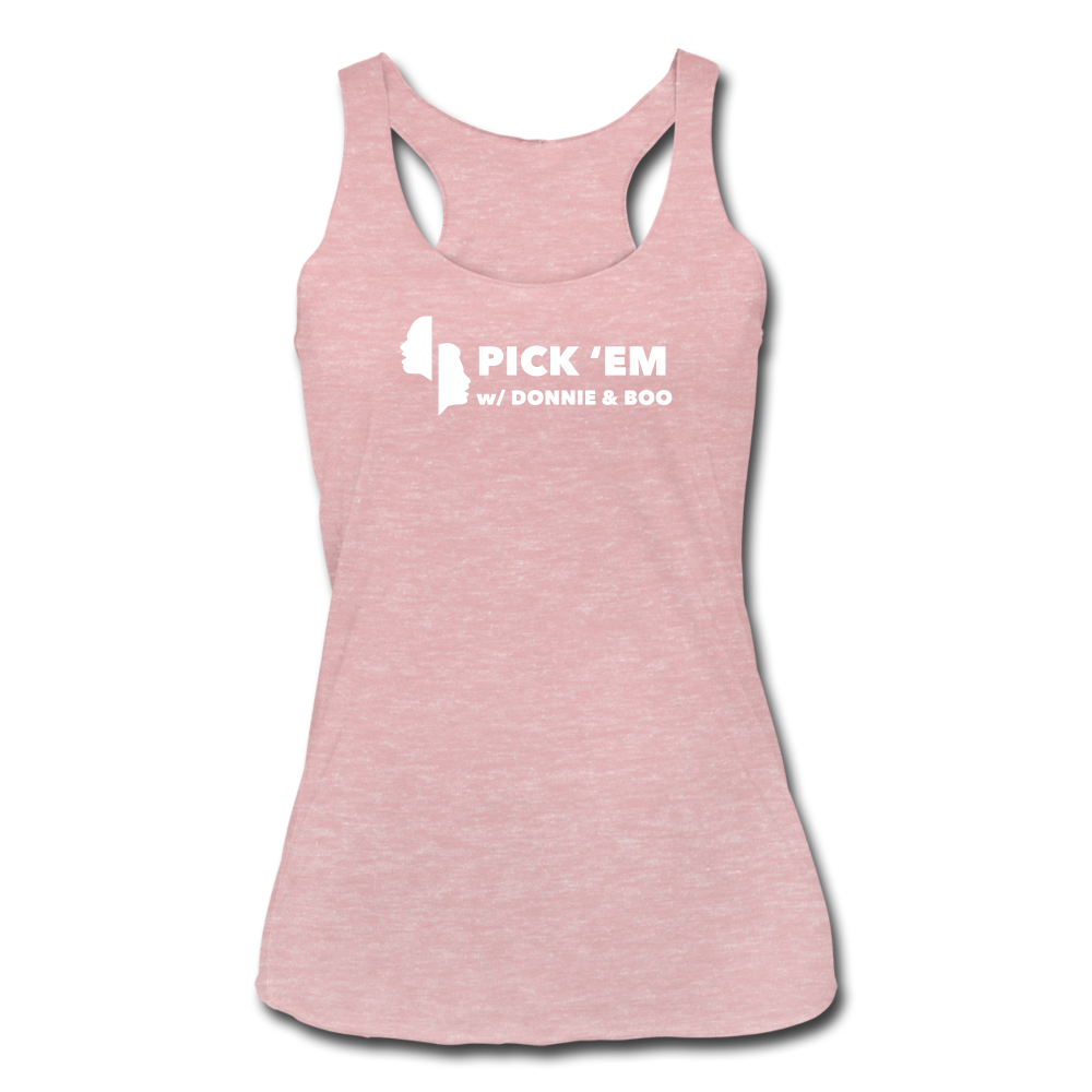 Pick 'Em Women’s Tri-Blend Racerback Tank - heather dusty rose